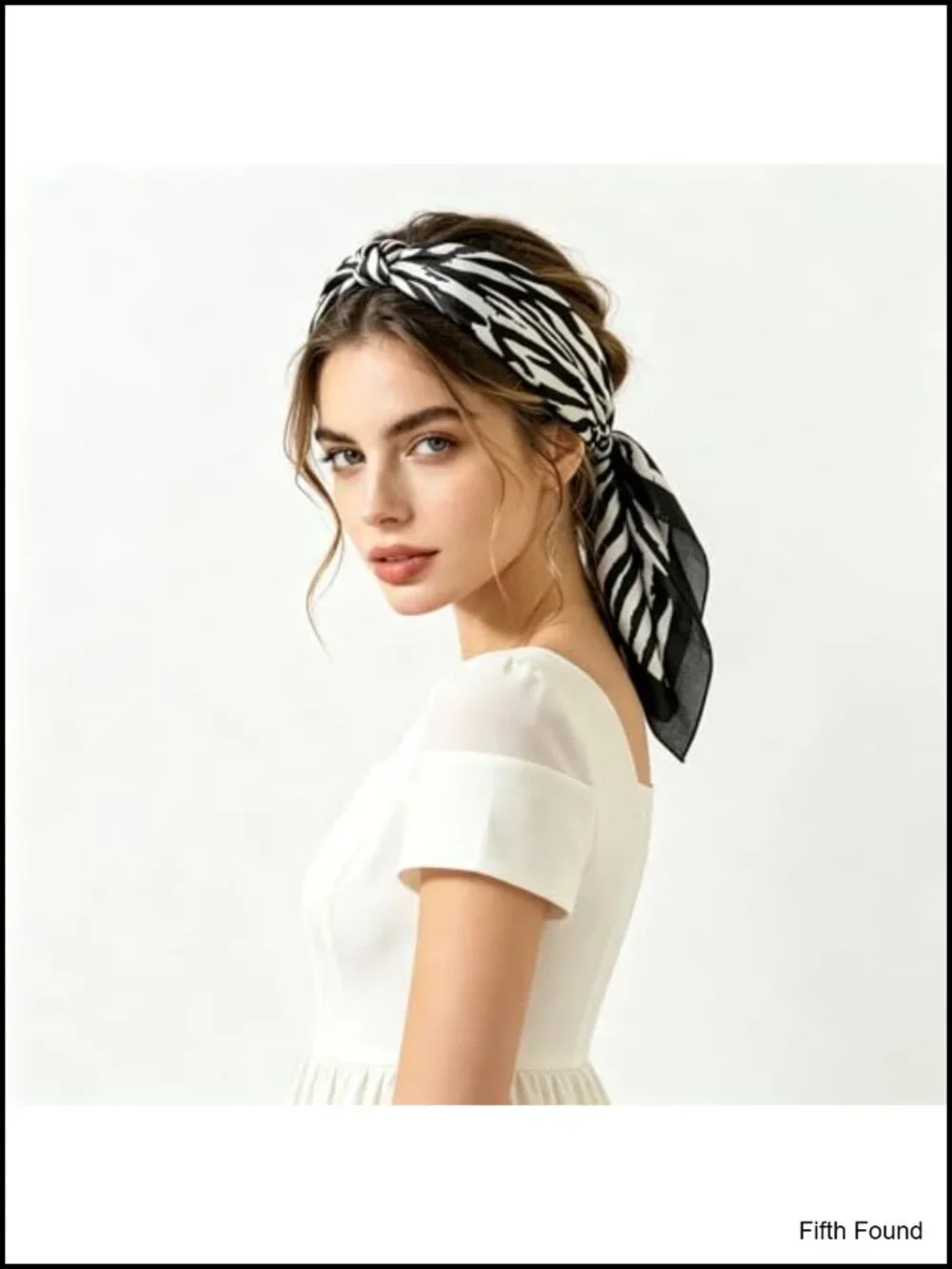 Satin Square Scarf Zebra Print Hair Wrap Head Scarf 35in Neck Scarf